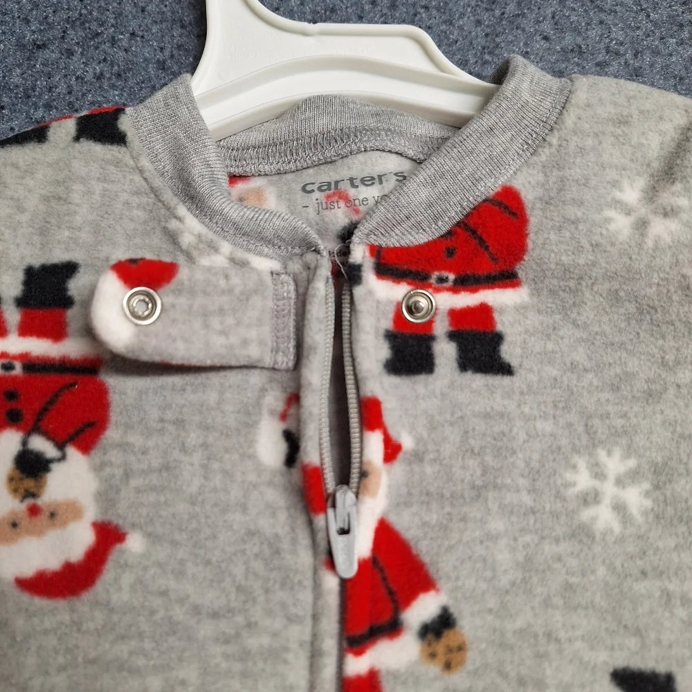 Carter's Footie Santa Pajama's, Size 12 Months, RN#35623, NWT